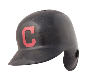 2012 Carlos Santana Game Worn Cleveland Indians Batting Helmet (MLB Authenticated)